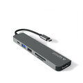 EPICO Resolve hliníkový HUB 6v1, 2x USB-A, USB-C, HDMI 8K, microSD/SD, šedá_1668408712