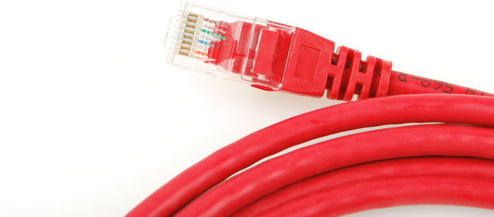 UTP kabel rovný kat.6 (PC-HUB) - 5m, červená