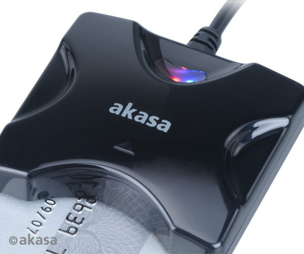 Akasa AK-CR-03BKV2 externí čtečka bankovních karet, černá_1402128514