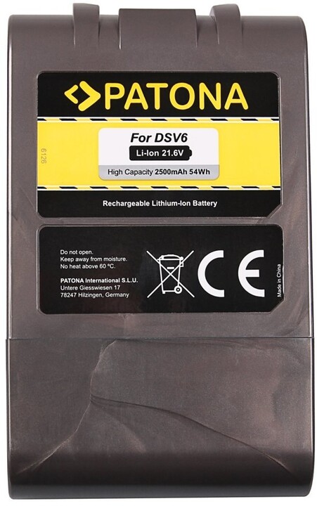 Patona baterie pro vysavač Dyson V6, 2500mAh, Li-Ion_1028619568