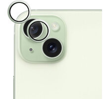 EPICO hliníkové tvrzené sklo na čočky fotoaparátu pro Apple iPhone 15 / 15 Plus, zelená 81112151500001
