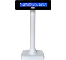 Virtuos FL-2025MB - LCD zákaznicky displej, 2x20, USB, bílá_1620786657