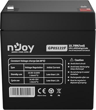 nJoy GP05122F, 12V, VRLA AGM, F2- Baterie pro UPS_1763216888