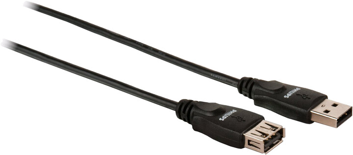 Philips prodlužovací kabel 2.0 USBA-A, přenosová rychlost až 480Mbps, 1,8m_71422430