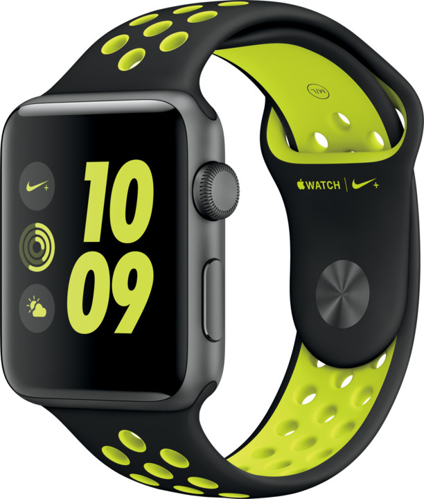 Apple Watch Nike + 42mm Space Grey Aluminium Case with Black/Volt Nike Sport Band_1430034794
