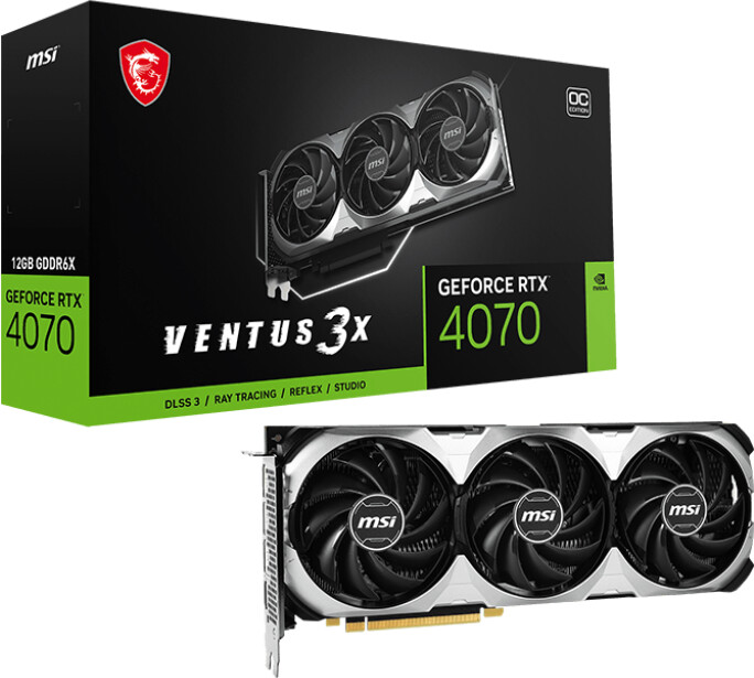 MSI GeForce RTX 4070 VENTUS 3X 12G OC, 12GB GDDR6X_965352296