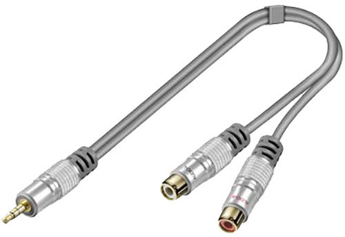 Home Theater HQ adaptér Jack 3,5mm stereo - 2 x CINCH stereo, 15cm_463578287