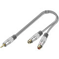 Home Theater HQ adaptér Jack 3,5mm stereo - 2 x CINCH stereo, 15cm