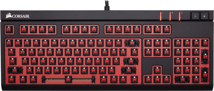 Corsair Gaming STRAFE RED LED + Cherry MX BLUE, NA_2126260359