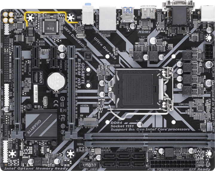 GIGABYTE B360M HD3 - Intel B360_2023818813
