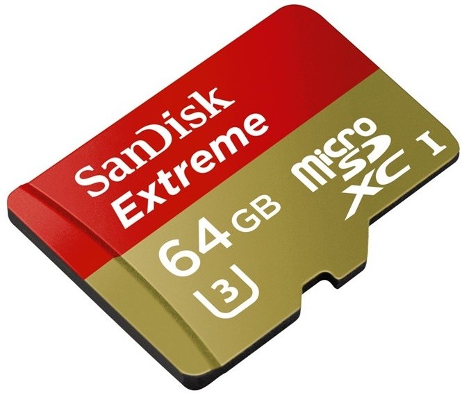 SanDisk Micro SDXC Extreme pro akční kamery 64GB 90MB/s UHS-I U3 + SD adaptér_1513306334