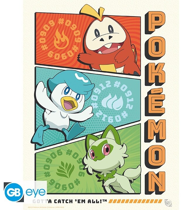 Plakát Pokémon - Starters, sada 9 ks (21x29,7)_256181470