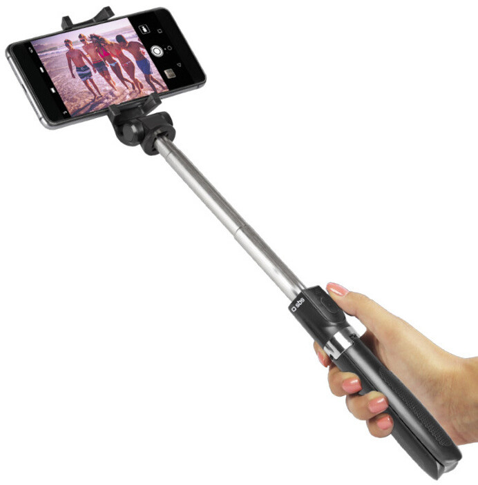 SBS Bezdrátová selfie tyč se stativem a dálkovým ovládáním, černá_1271808714