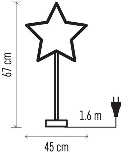 Emos Svícen na žárovku E14 s papírovou hvězdou bílý, 67x45 cm, vnitřní_1431572177