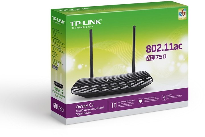 TP-LINK Archer C2 AC750 Dual band Wireless 802.11ac Gigabit router + RE200_911837852