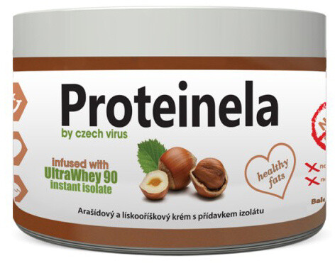 Proteinela - Lískový ořech, arašídy a čokoláda, 500g_1310164961