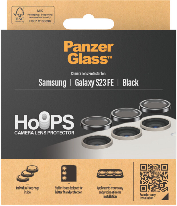 PanzerGlass HoOps ochranné kroužky pro čočky fotoaparátu pro Samsung Galaxy S23 FE_1064416144