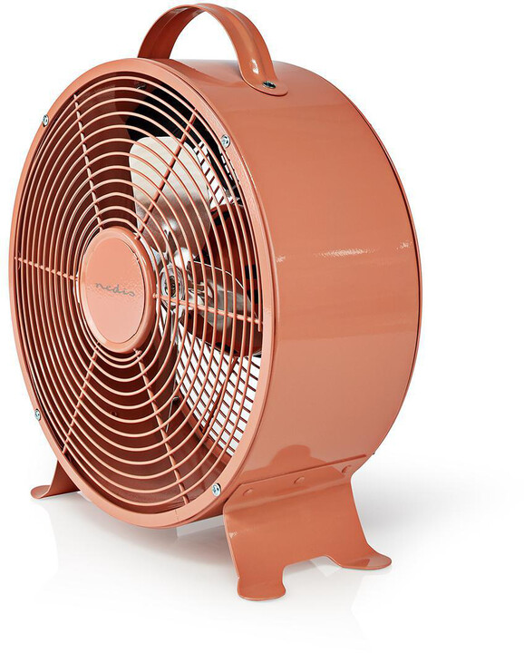NEDIS stolní ventilátor, 25cm, 20W, 2 rychlosti, růžová_1758543355