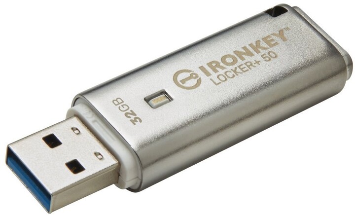 Kingston IronKey Locker+ 50 - 64GB, stříbrná_1277403088