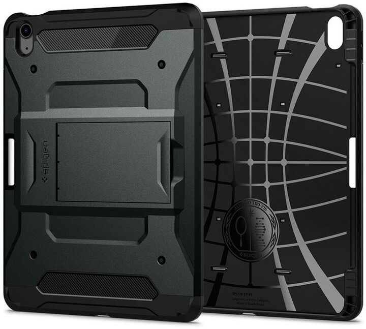 Spigen ochranný kryt Tough Armor pro Apple iPad Air 10.9" (2020), zelená
