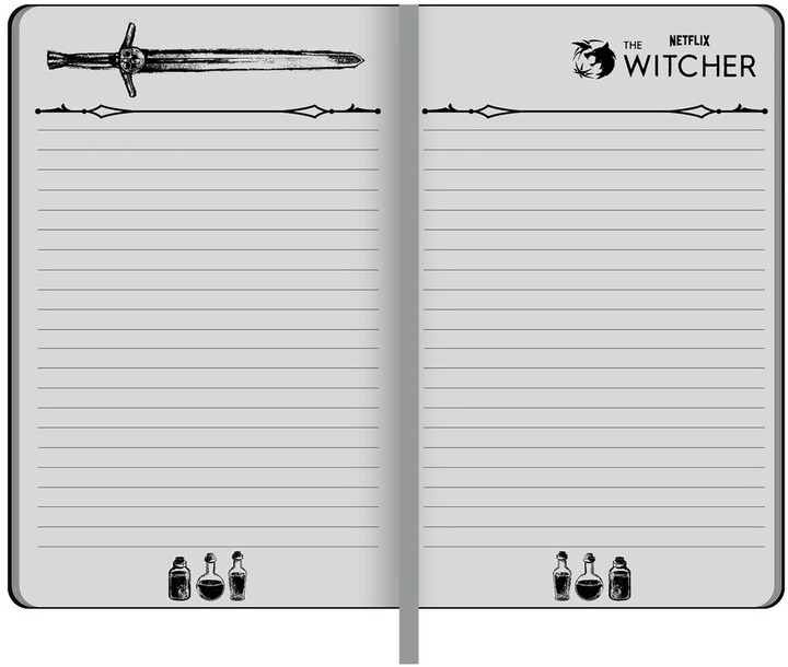 Zápisník The Witcher - Grimoire of Witcher, linkovaný, pevná vazba, A5_736686231