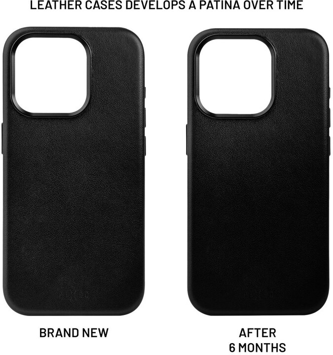 FIXED kožený zadní kryt MagLeather s podporou Magsafe pro Apple iPhone 13 Pro, černá_2096732015