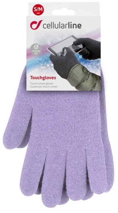 CellularLine Touch Gloves zimní rukavice na dotykové displeje, M, fialová_922316889