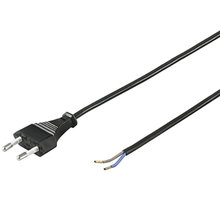 PremiumCord Flexo kabel síťový dvoužilový 230V s vidlicí 2m, černá kpsfd2b