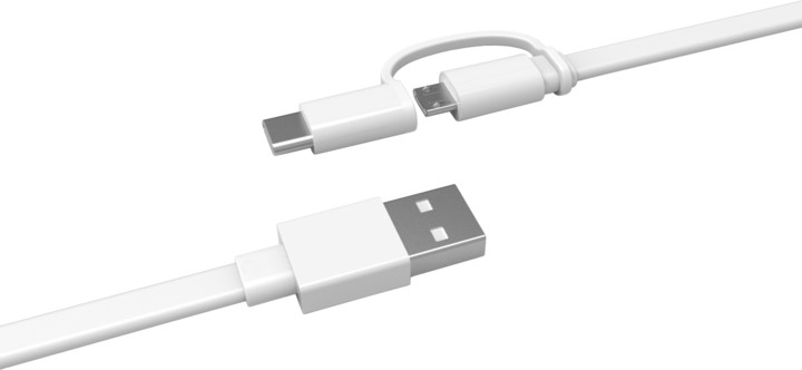Huawei kabel microUSB a USB-C AP55S, bílá