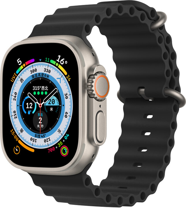 RhinoTech řemínek Ocean pro Apple Watch 38/40/41mm, černá_814669970