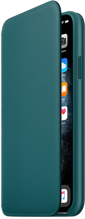 Apple ochranný kryt Leather Folio pro iPhone 11 Pro Max, zeleno-modrá_529936423