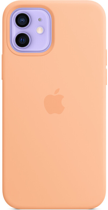 Apple silikonový kryt s MagSafe pro iPhone 12/12 Pro, světle oranžová_640026740