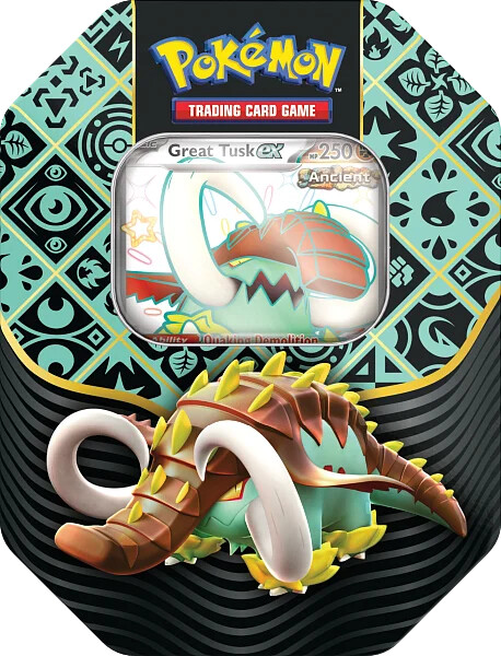 Karetní hra Pokémon TCG: Paldean Fates - Tin - Shiny Great Tusk ex_951379722