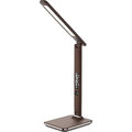 IMMAX LED stolní lampička Kingfisher - 3 různé barvy světla/ sklápěcí rameno/ USB/ hnědá