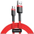 Baseus odolný nylonový kabel USB Micro 2.4A 1M, červená + červená_857178766