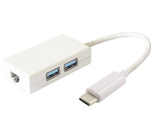 PremiumCord USB3.1 hub 2x USB3.0 + Gigabit konektor RJ45_376406960