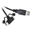 PremiumCord USB, A-B micro USB+mini B USB 5pin, 1,8m_1170763688