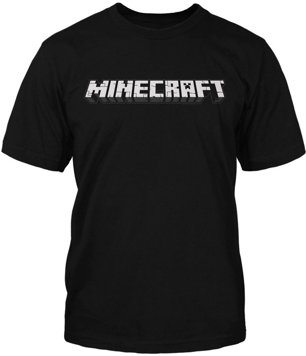 Minecraft Logo, černé (US L / EU XL)_1605371395