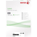 Xerox bílé samolepicí štítky pro černobílý tisk - ostré rohy, A4, 100ks, 24UP 70x37