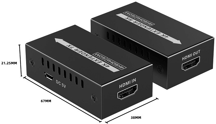 PremiumCord extender HDMI 2.0 na 60m přes jeden kabel Cat6/6a/7, 4Kx2K@60Hz_343075416