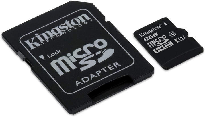 Kingston Micro SDHC 8GB Class 10 + adaptér_1382991697