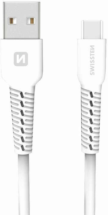 SWISSTEN datový kabel USB/USB-C, 1m, bílá_1614979391