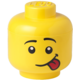 Úložný box LEGO Hlava - silly (L)