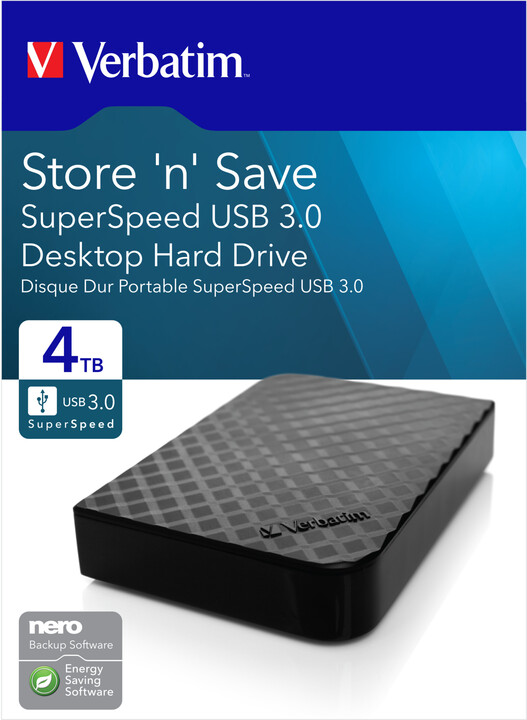 Verbatim Store &#39;n&#39; Save, USB 3.0 - 4TB, černá_381574751