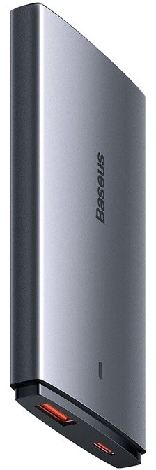 Baseus ultratenký rychlonabíjecí adaptér GAN5 Pro, USB-A,USB-C, 65W, šedá_773570317
