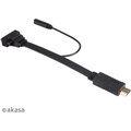 Akasa kabel HDMI - VGA s audio kabelem, M/F, 3.5 mm audio jack, 20cm, černá_1996203686
