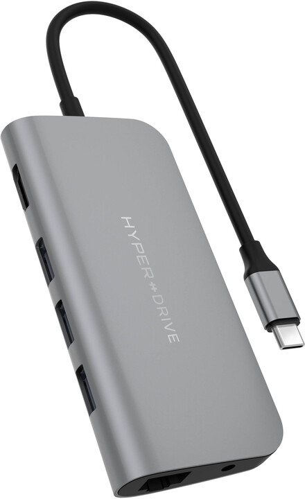 HyperDrive POWER 9 v 1 USB-C Hub, šedá_1413332156