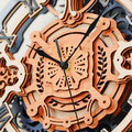 Stavebnice RoboTime - Nástěnné hodiny, mechanická, dřevěná_1309429873