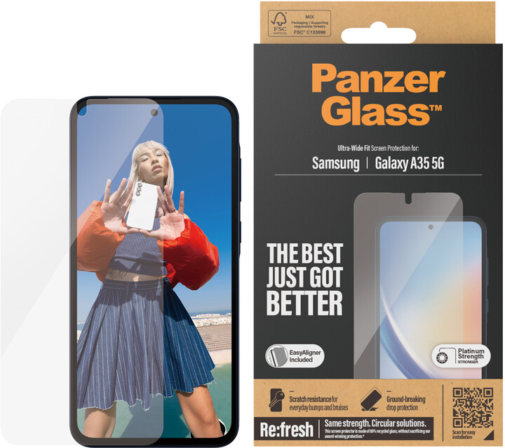 PanzerGlass ochranné sklo pro Samsung Galaxy A35 5G, s instalačním rámečkem_1237435560