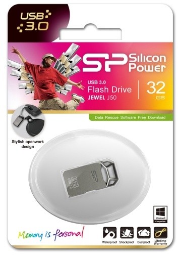 Silicon Power Jewel J50 - 32GB, stříbrná_525811336